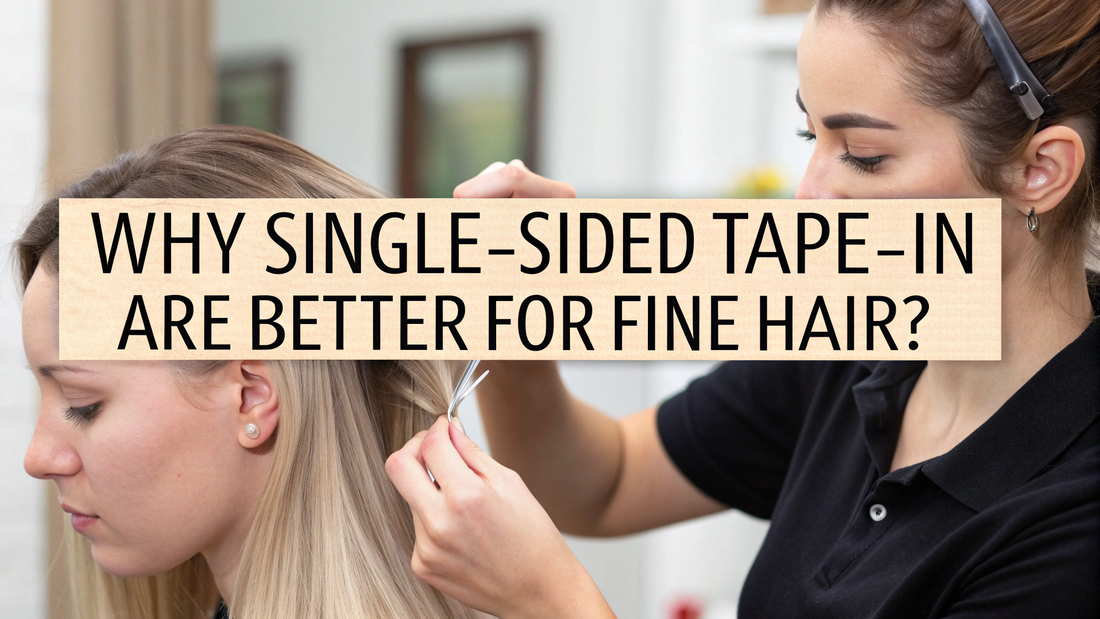 single-sided tape extensions for thin hair