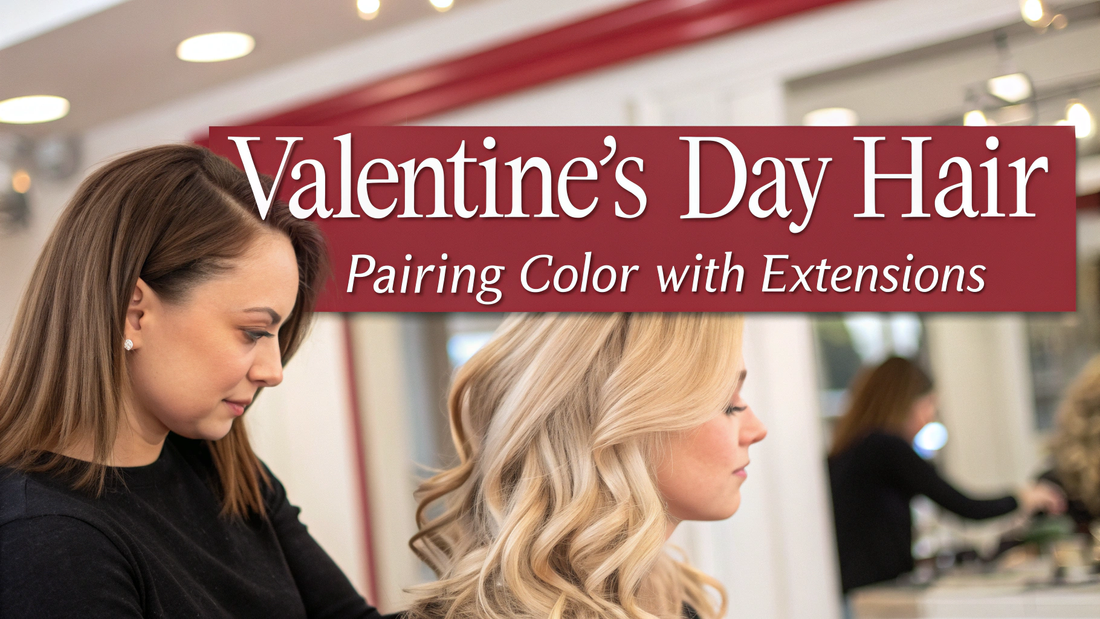 Valentine’s hair color with extensions